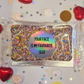 Rainbow Sprinkle topped bar - customisable.